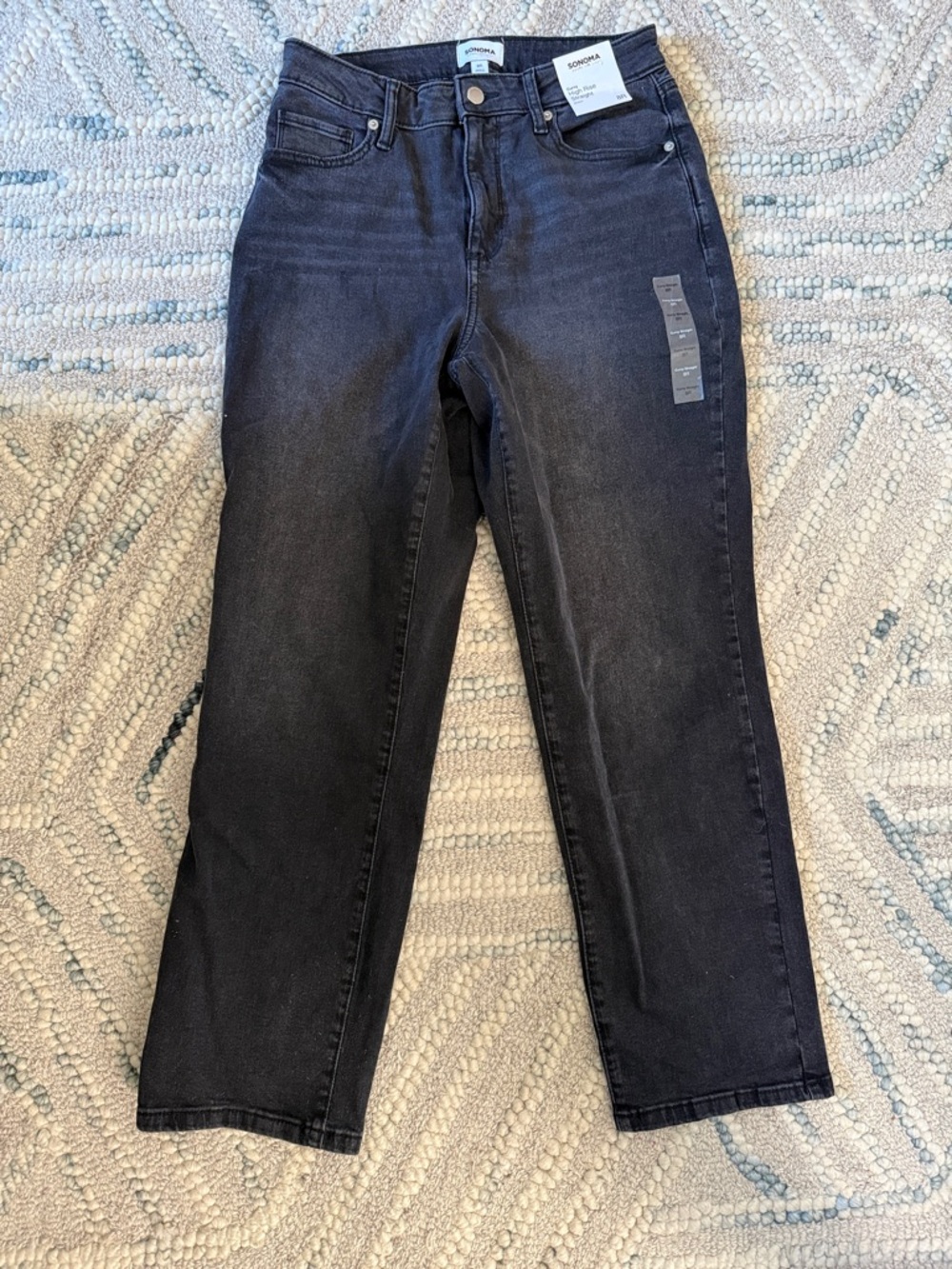 NWT Sonoma curvy high rise straight stretch jeans size 8